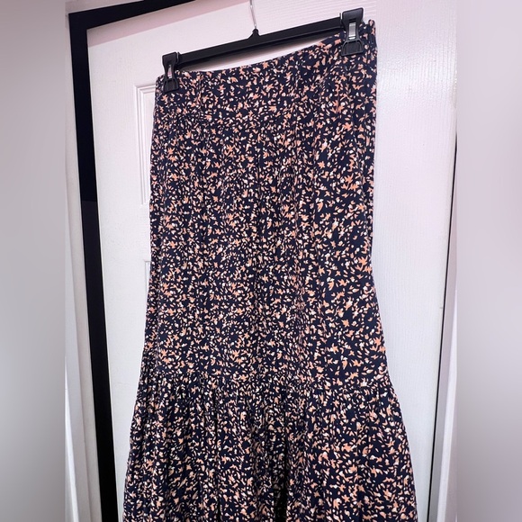 Mirth Bay Skirt In Bonfire Size S 100% Cotton tiered Maxi Floral Skirt - Picture 3 of 8